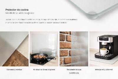 Kitchen worktop protector in a square shape with a frosted finish