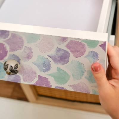 Cabinet sticker Watercolor scales