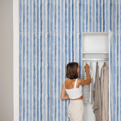 Furniture vinyl wrap Blue stripes