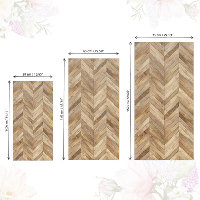 Cabinet sticker Rustic herringbone