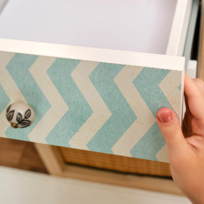Furniture vinyl wrap Zigzag pattern