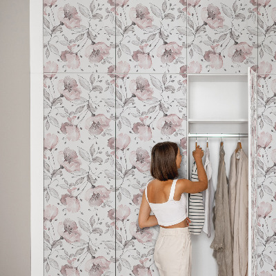 Furniture decal Pastel flowers