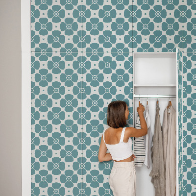 Cabinet sticker Floral geometry