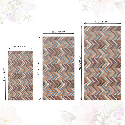 Furniture vinyl Colorful herringbone
