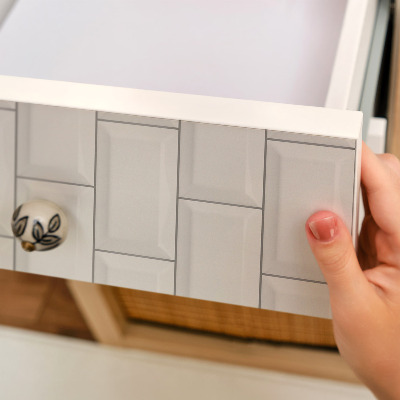 Cabinet sticker White tiles