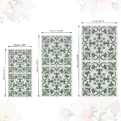 Cabinet sticker Green ornaments