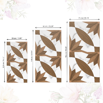 Furniture decal Wood and marble
