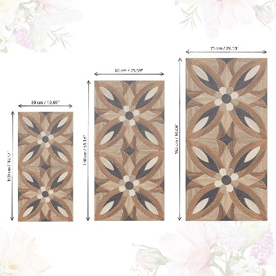 Furniture vinyl Wooden flowers