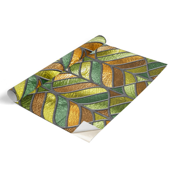 Furniture vinyl Stained glass leaves