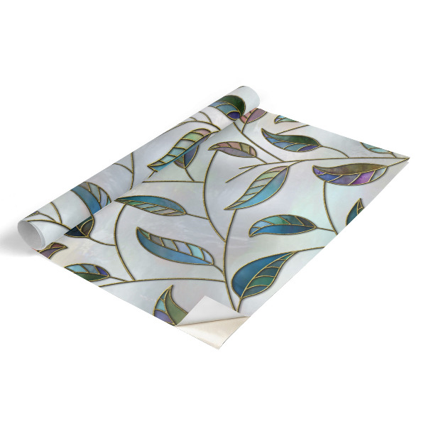 Furniture vinyl Stained glass leaves