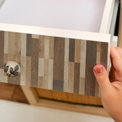 Cabinet sticker Wooden abstraction