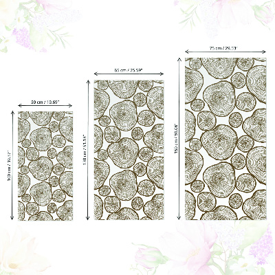 Cabinet sticker Wooden circles