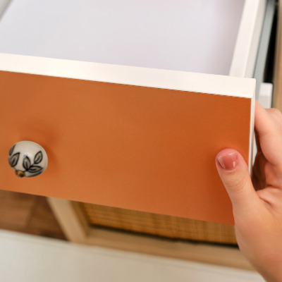 Cabinet sticker Strong orange
