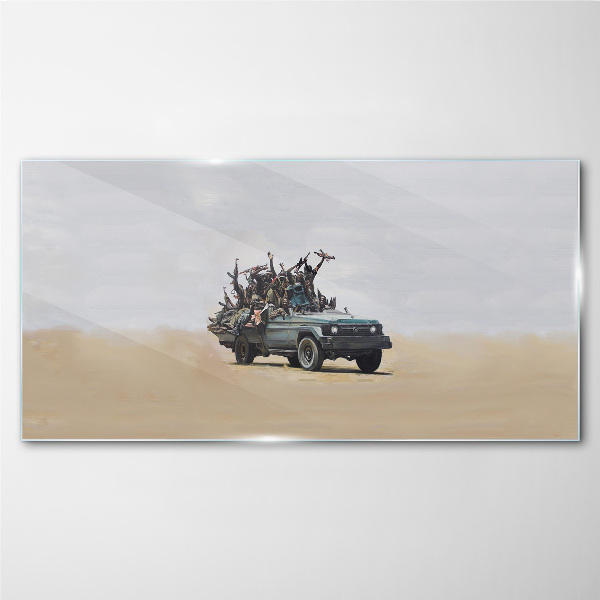 Banksy War Glass Wall Art