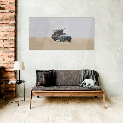 Banksy War Glass Wall Art