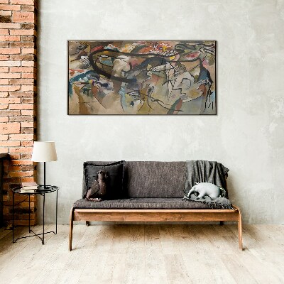 Composition V Kandinsky Glass Wall Art