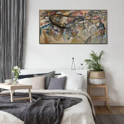 Composition V Kandinsky Glass Wall Art