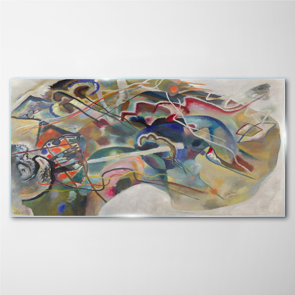 Abstraction Wassily Kandinsky Glass Wall Art