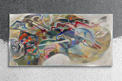 Abstraction vasily kandinsky Glass Wall Art