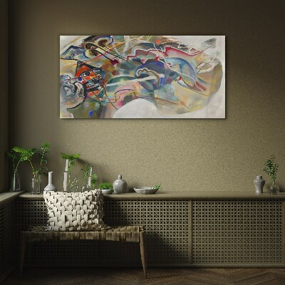 Abstraction Wassily Kandinsky Glass Wall Art