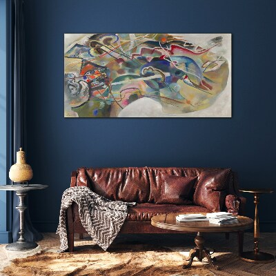 Abstraction Wassily Kandinsky Glass Wall Art