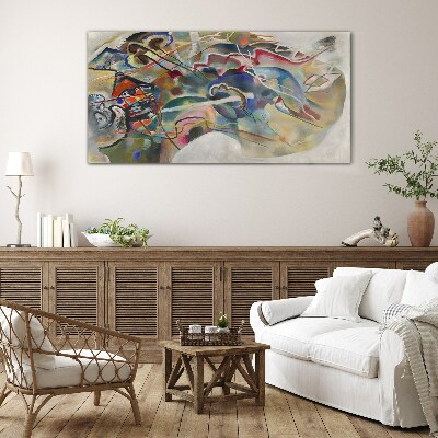 Abstraction Wassily Kandinsky Glass Wall Art