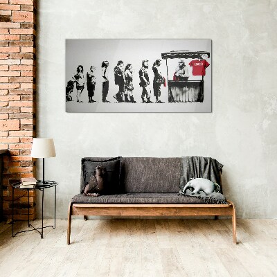 Banksy Festival Glass Wall Art