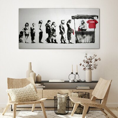 Banksy Festival Glass Wall Art