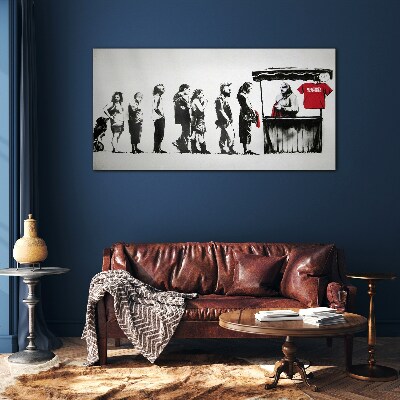 Banksy Festival Glass Wall Art