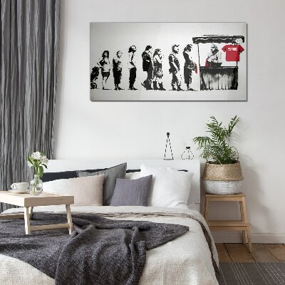 Banksy Festival Glass Wall Art