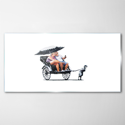 Time travel Glass Wall Art