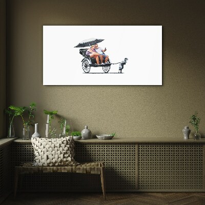 Time travel Glass Wall Art