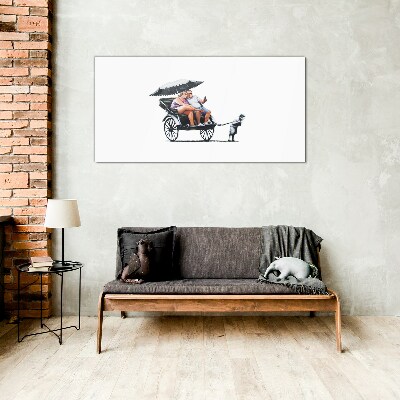 Time travel Glass Wall Art