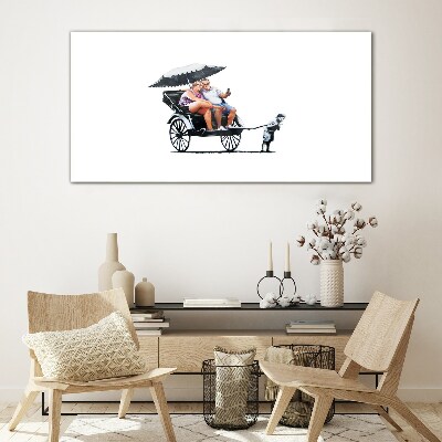 Time travel Glass Wall Art