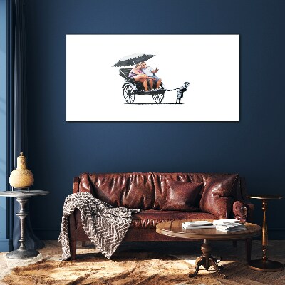 Time travel Glass Wall Art