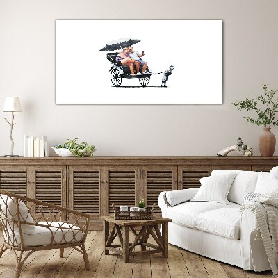 Time travel Glass Wall Art