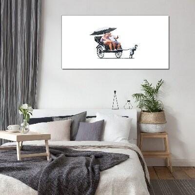 Time travel Glass Wall Art