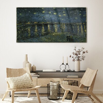 Stars over the Rhone Glass Wall Art