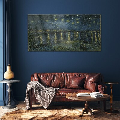 Stars over the Rhone Glass Wall Art