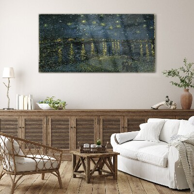 Stars over the Rhone Glass Wall Art