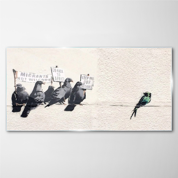 Birds and the message of migration Glass Wall Art