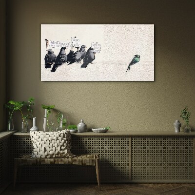 Birds and the message of migration Glass Wall Art