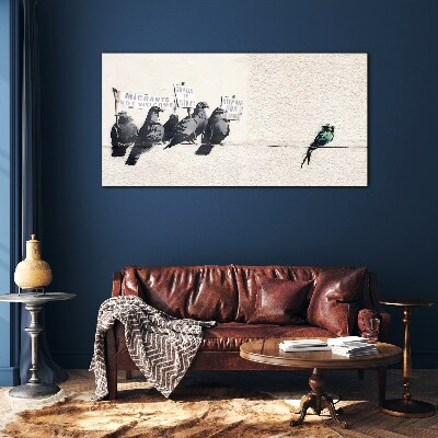 Birds and the message of migration Glass Wall Art