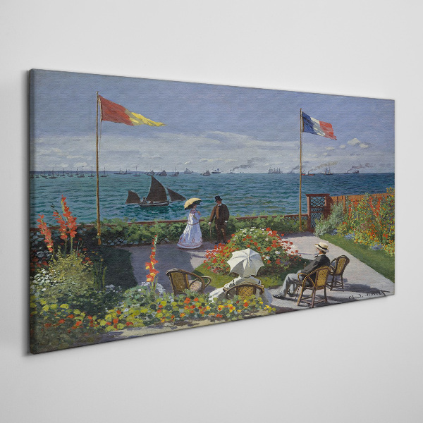 A summer day at the seaside Glass Wall Art