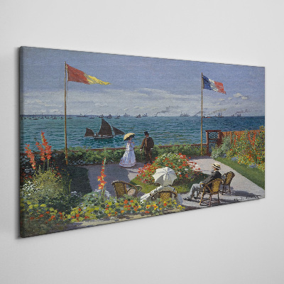 A summer day at the seaside Glass Wall Art