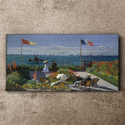 A summer day at the seaside Glass Wall Art