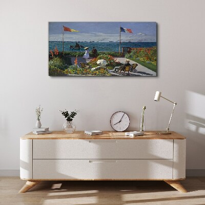 A summer day at the seaside Glass Wall Art