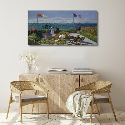 A summer day at the seaside Glass Wall Art