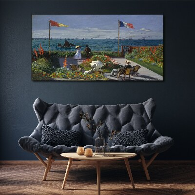 A summer day at the seaside Glass Wall Art
