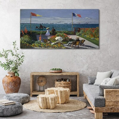 A summer day at the seaside Glass Wall Art